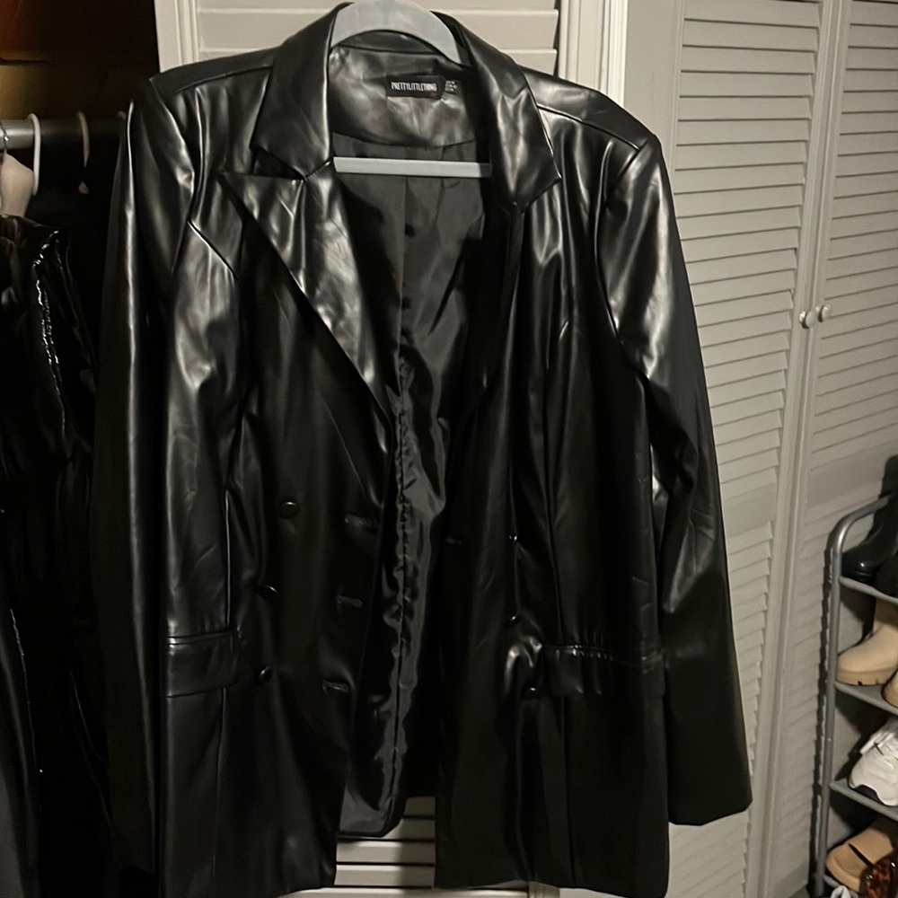 Leather blazer